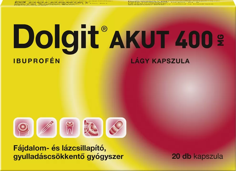 Arany Sas Gyógyszertár - Dolgit akut 400mg lágy kapszula 20x