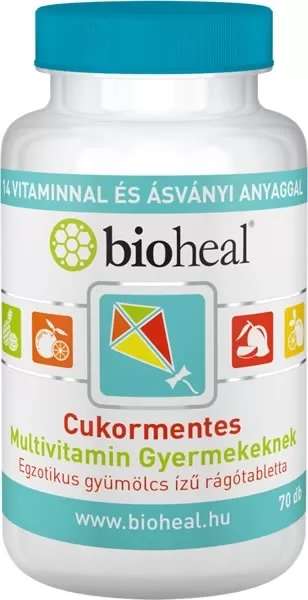 Arany Sas Gyógyszertár - Bioheal multivitamin cukormentes  rágótabletta  gyermek 70x