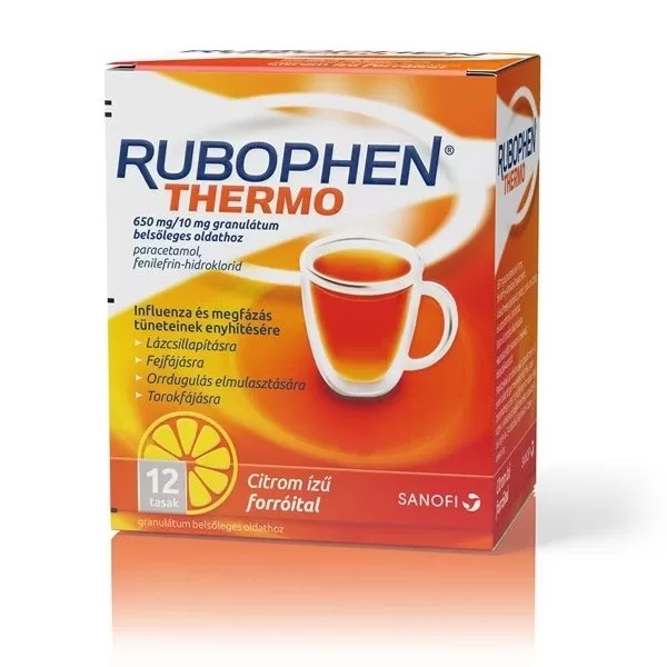 Arany Sas Gyógyszertár - Rubophen thermo 650mg/10mg granulátum belsőleges oldat 12x