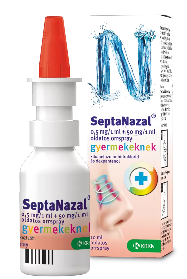 Arany Sas Gyógyszertár - Septanazal 0,5mg/1ml+50mg/1ml orrspray gyermek 10ml