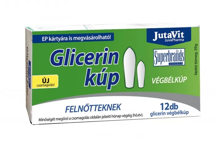 Arany Sas Gyógyszertár - Jutavit glicerin végbélkúp felnőtt 12x