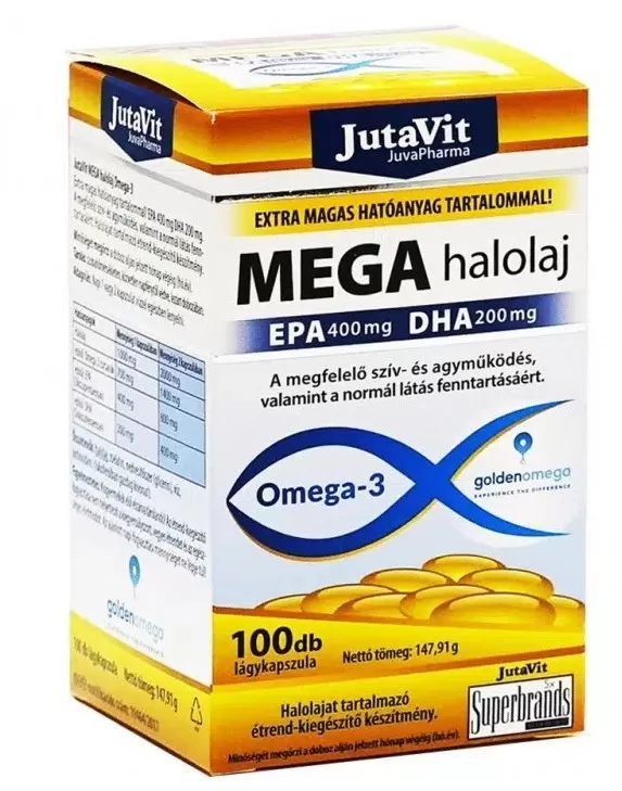Arany Sas Gyógyszertár - Jutavit mega omega 3 halolaj kapszula 100x