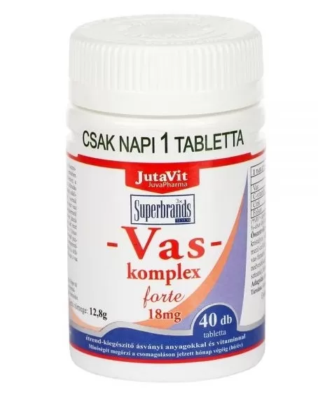 Arany Sas Gyógyszertár - Jutavit vas-komplex forte 18mg tabletta 40x