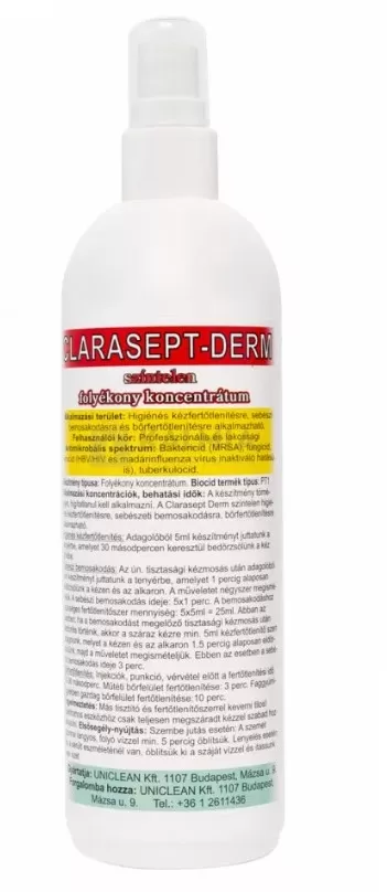 Arany Sas Gyógyszertár - Clarasept-derm színtelen 250ml