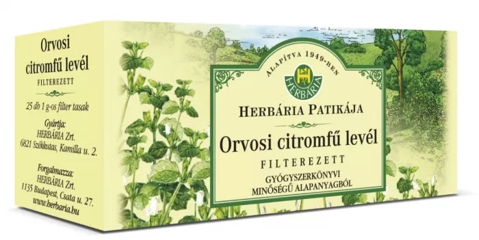 Arany Sas Gyógyszertár - Herbária citromfű filteres  25x1 g