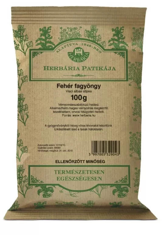 Arany Sas Gyógyszertár - Herbária fehér fagyöngy tea 100g