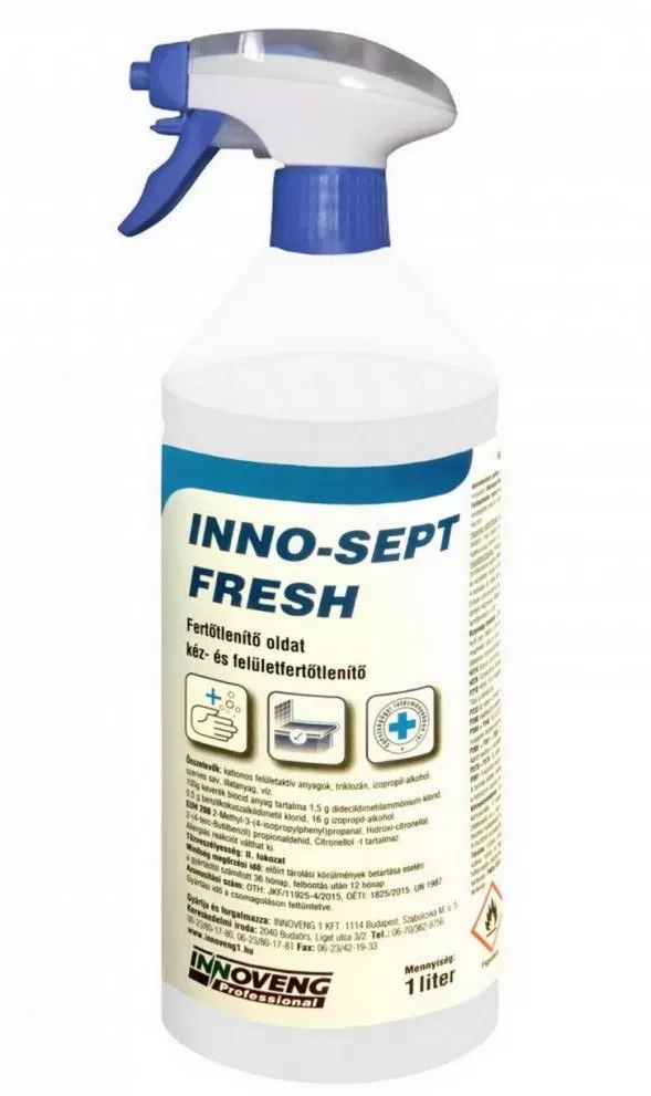 Arany Sas Gyógyszertár - Inno-sept fresh kéz- es felületfertőtlenítő 1l szórófejes.