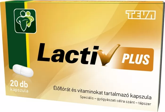 Arany Sas Gyógyszertár - Lactiv plusz élőflóra étrendkiegészítő kapszula 20x