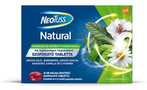 Arany Sas Gyógyszertár - Neotuss natural szopogató tabletta málna 16x