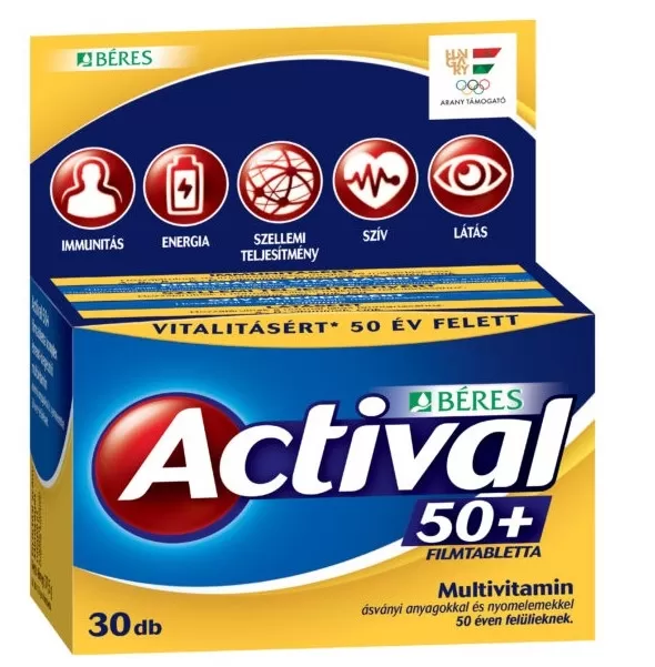 Arany Sas Gyógyszertár - Actival senior plusz filmtabletta  30x
