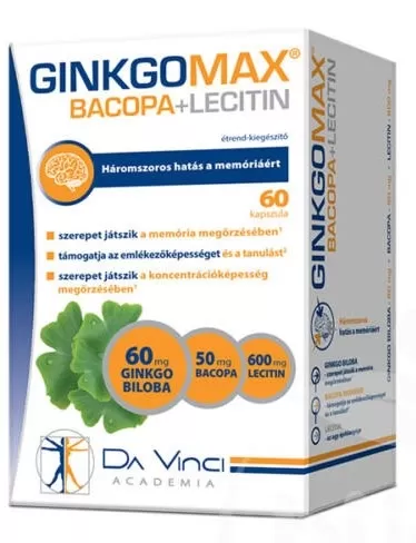 Arany Sas Gyógyszertár - Ginkgomax bacopa lecitin lágy kapszula  60x