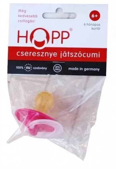 Arany Sas Gyógyszertár - Hopp játékcumi nagy 6.hónaptól cseresznye alak