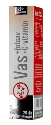 Arany Sas Gyógyszertár - Innopharm vas 8mg+c-vitamin pezsgőtabletta  20x
