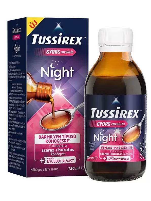 Arany Sas Gyógyszertár - Tussirex night szirup köhögésre 120ml