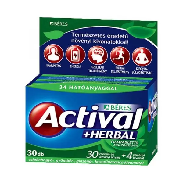 Arany Sas Gyógyszertár - Beres actival+herbal filmtabletta 30x