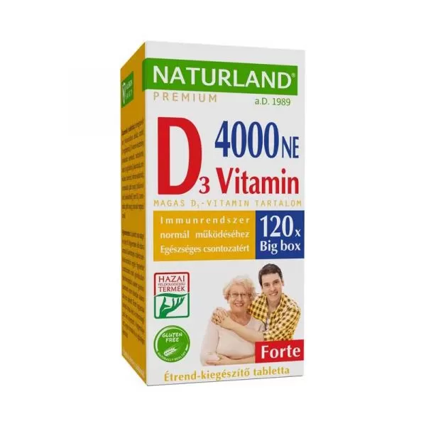 Arany Sas Gyógyszertár - Naturland d-vitamin forte 4000ne tabletta 60x