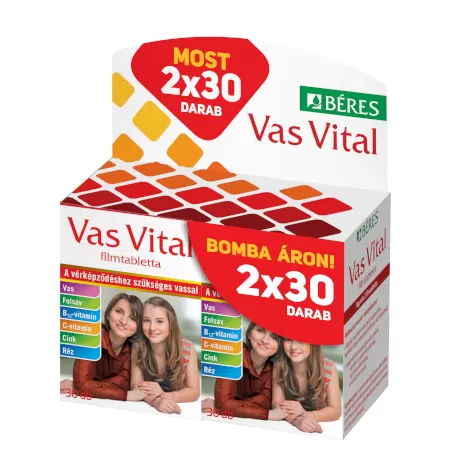 Arany Sas Gyógyszertár - Béres vas vitál filmtabletta 30db+30db 
