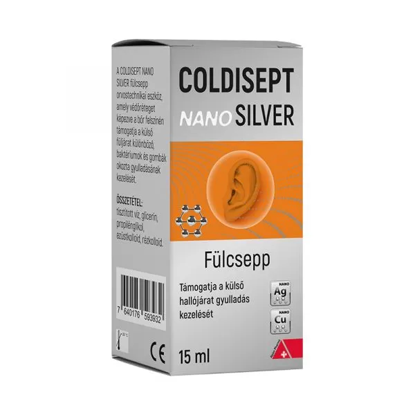 Arany Sas Gyógyszertár - Coldisept nanosilver fülcsepp 15ml