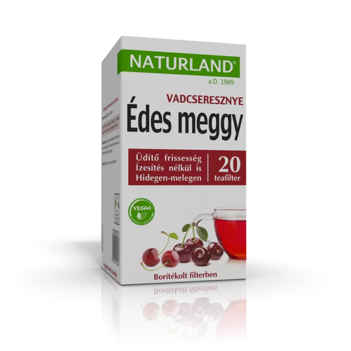 Arany Sas Gyógyszertár - Naturland meggy vadcseresznye tea 20x2g