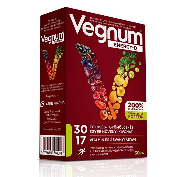 Arany Sas Gyógyszertár - Vegnum energy-d étrendkiegészítő kapszula 30x
